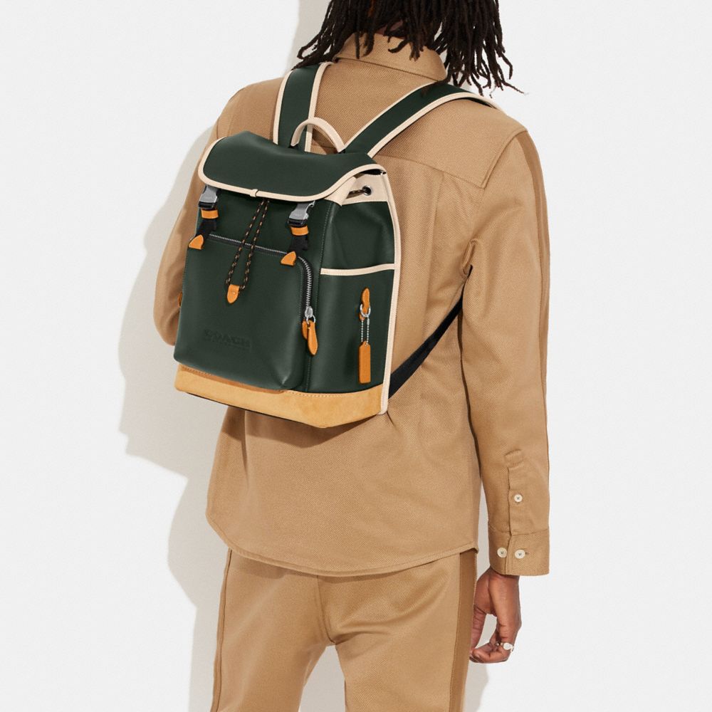 COACH®  League Flap Backpack In Colorblock