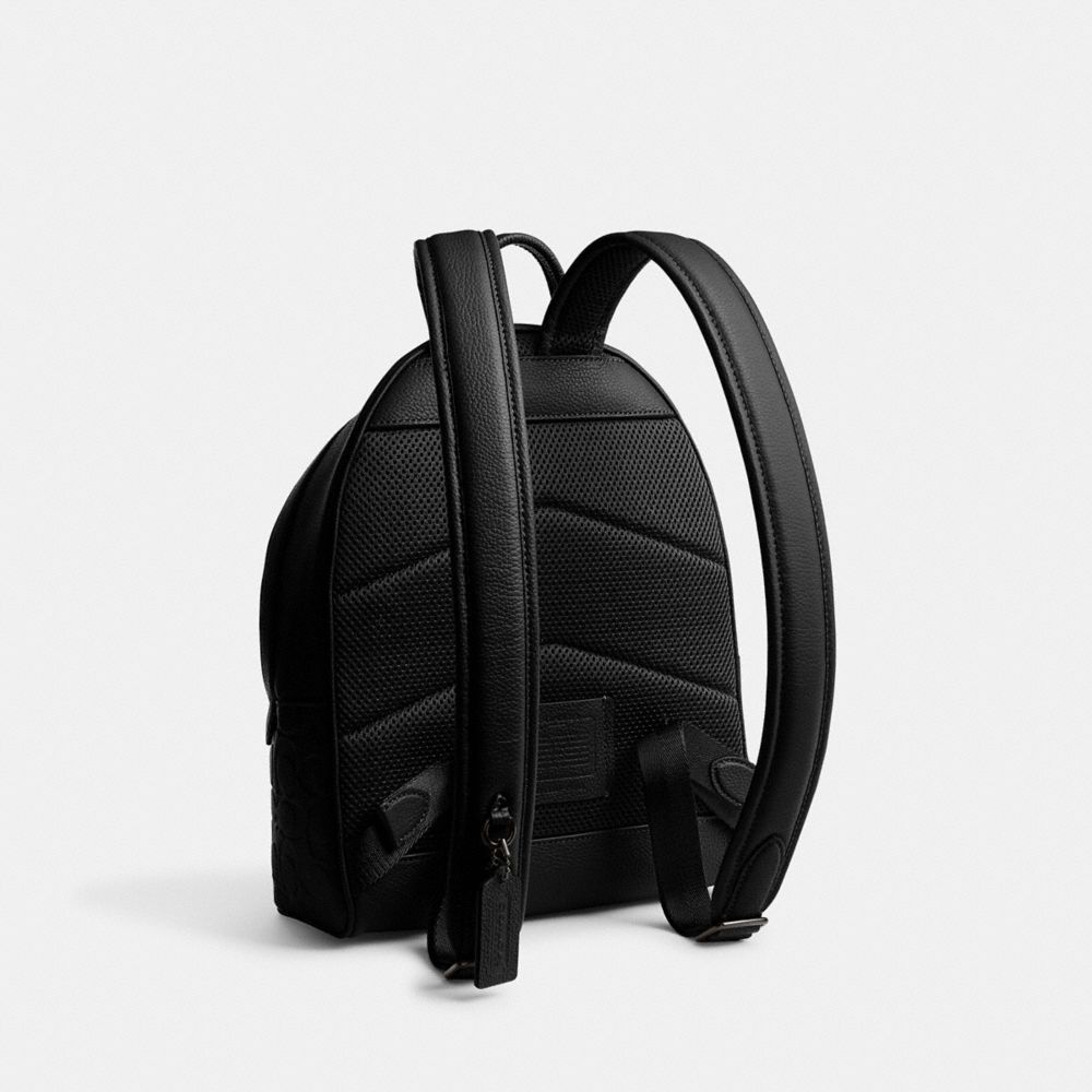 COACH®,Charter Backpack 24 In Signature Leather,,Angle View