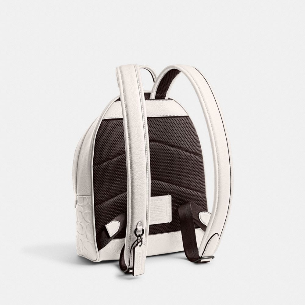 COACH®,Charter Backpack 24 In Signature Leather,,Angle View