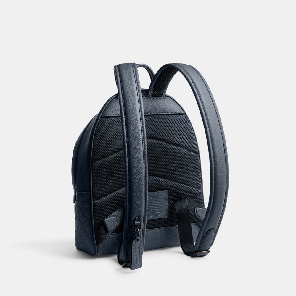 COACH®,Charter Backpack 24 In Signature Leather,,Angle View