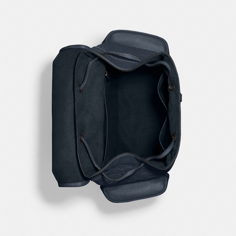 COACH®,Hitch Backpack In Signature Leather,,Inside View,Top View