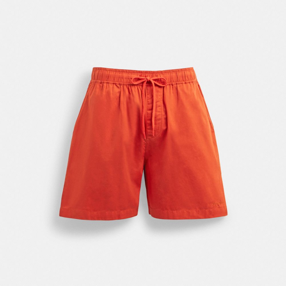 COACH®,SOLID SHORTS,cotton,Sun Orange,Front View image number 0