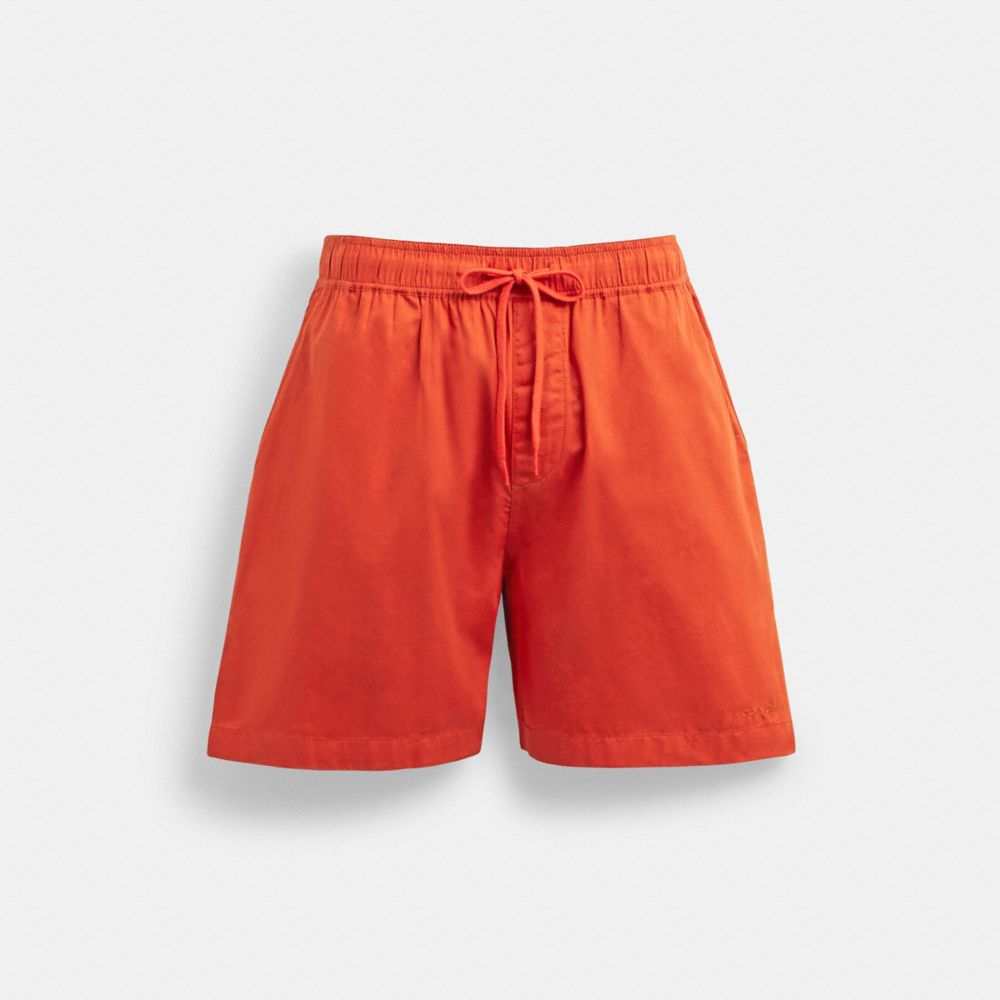 COACH®,SOLID SHORTS,cotton,Sun Orange,Front View