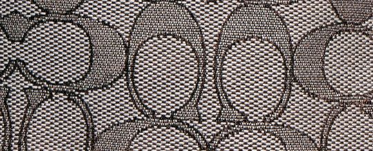 COACH®,CHAPEAU CLOCHE EN JACQUARD SIGNATURE,Coton/polyester,Chêne,Front View