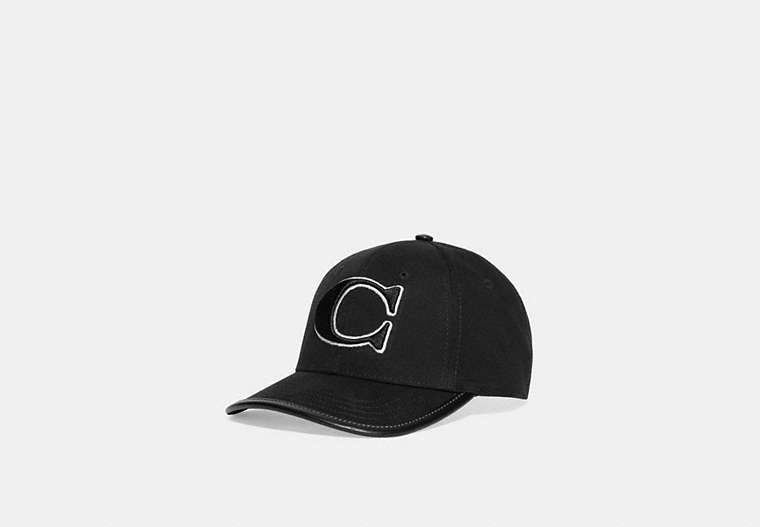 COACH®,BASEBALL HAT,cotton,Black,Front View image number 0