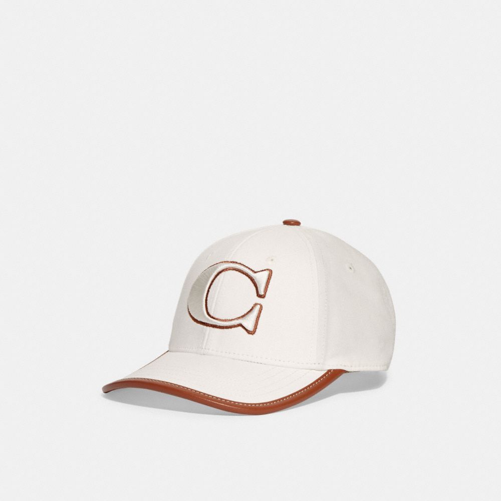 COACH®,BASEBALL HAT,cotton,Chalk,Front View