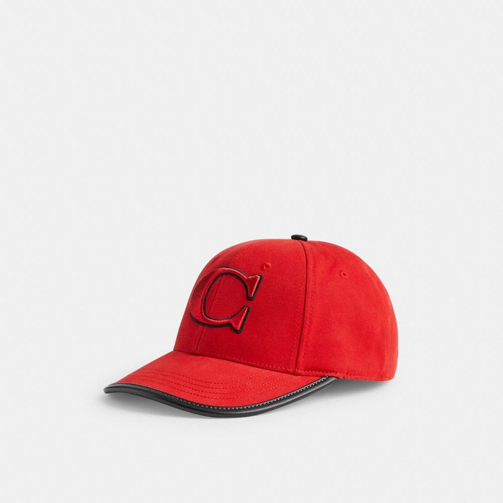 COACH®,BASEBALL HAT,cotton,Sport Red,Front View image number 0