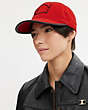 COACH®,BASEBALL HAT,cotton,Sport Red,Detail View