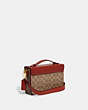 COACH®,TABBY BOX BAG IN SIGNATURE CANVAS,Signature Coated Canvas,Mini,Brass/Tan/Rust,Angle View