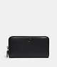COACH®,ACCORDION ZIP WALLET,Refined Calf Leather,Mini,Pewter/Black,Front View