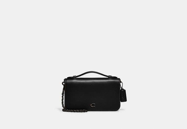 COACH®,BEA CROSSBODY,Refined Calf Leather,Pewter/Black,Front View