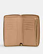 COACH®,MEDIUM ZIP AROUND WALLET,Refined Calf Leather,Small,Silver/Buff,Inside View,Top View