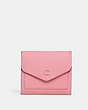 COACH®,WYN SMALL WALLET,Silver/Flower Pink,Front View