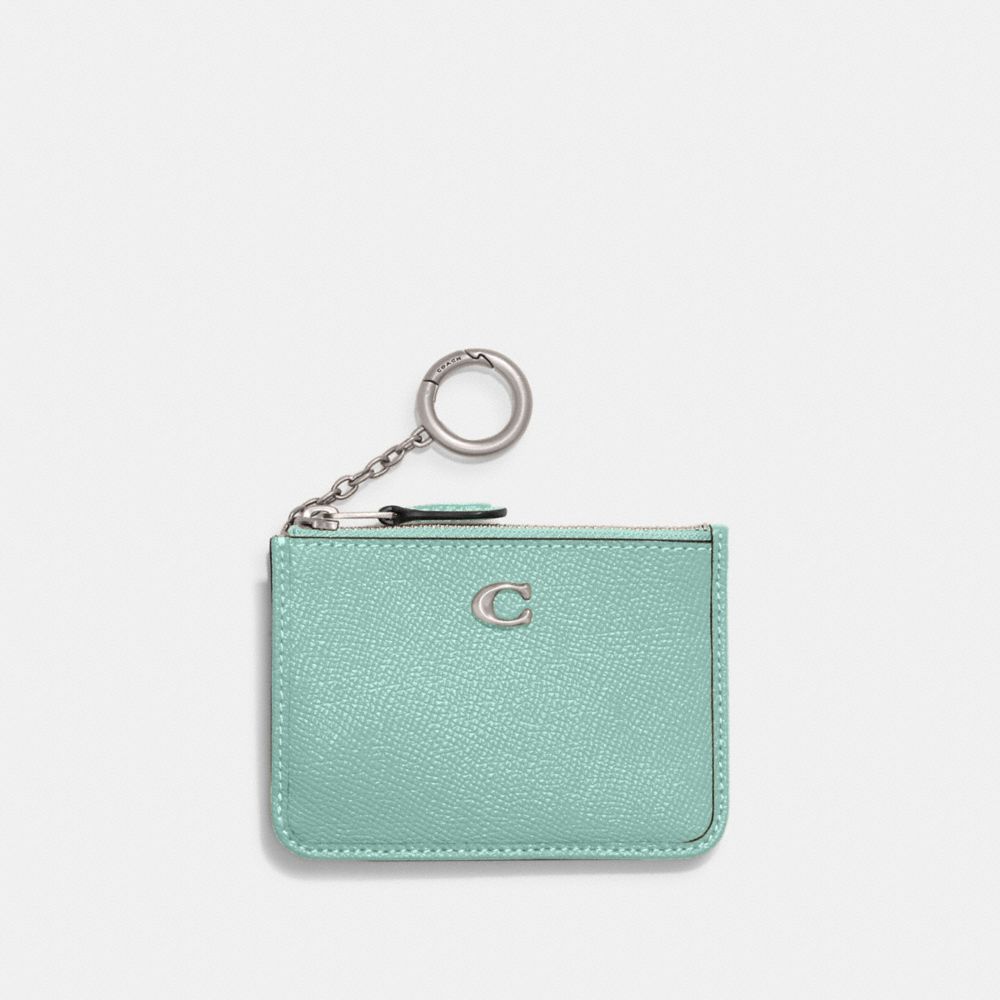 COACH®,ミニ スキニー ID ケース,カード ケース＆定期入れ＆名刺入れ,ｼﾙﾊﾞｰ/ﾌｪｲﾃﾞｯﾄﾞ ﾌﾞﾙｰ