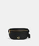 COACH®,BETHANY BELT BAG,Polished Pebble Leather,Mini,Brass/Black,Front View