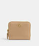 COACH®,BILLFOLD WALLET,Refined Calf Leather,Mini,Brass/Tan,Front View