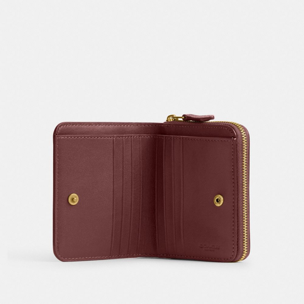 The Small Wallet - Saffiano Leather - Deep Navy / Gold / Camel