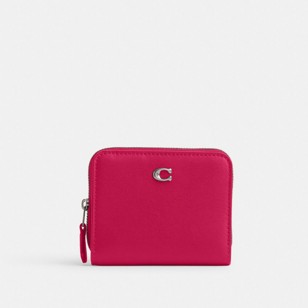 COACH®,BILLFOLD WALLET,Refined Calf Leather,Mini,Lh/Dragonfruit,Front View