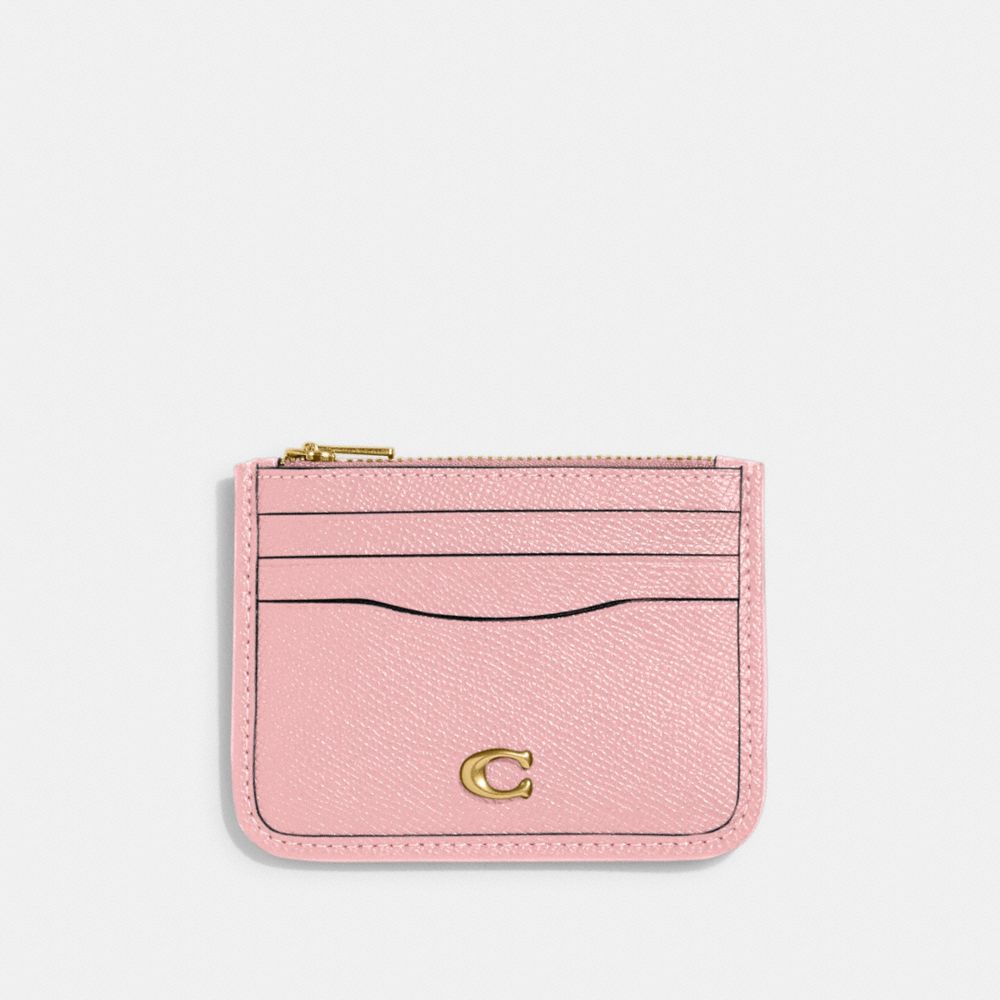 Coach L Zip Card Case With Stripe Heart Print CA794 Size One