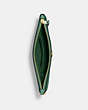 COACH®,SMALL WRISTLET,Polished Pebble Leather,Medium,Brass/Bright Green,Inside View,Top View