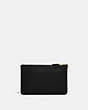 COACH®,SMALL WRISTLET,Polished Pebble Leather,Brass/Black,Back View