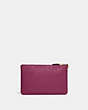 COACH®,SMALL WRISTLET,Polished Pebble Leather,Brass/Deep Plum,Back View