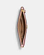 COACH®,SMALL WRISTLET,Polished Pebble Leather,Medium,Brass/Bubblegum,Inside View,Top View