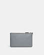 COACH®,SMALL WRISTLET,Polished Pebble Leather,Medium,Silver/Grey Blue,Back View