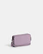 COACH®,KIRA CROSSBODY BAG,Refined Pebble Leather,Mini,Silver/Soft Purple,Angle View