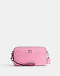 COACH®,KIRA CROSSBODY BAG,Polished Pebble Leather,Mini,Silver/Vivid Pink,Front View