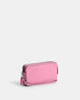 COACH®,KIRA CROSSBODY BAG,Refined Pebble Leather,Mini,Silver/Vivid Pink,Angle View