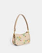 COACH®,SWINGER 20 WITH FLORAL PRINT,Smooth Leather,Small,Floral,Brass/Ivory Multi,Angle View