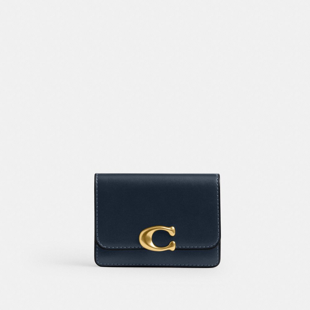 COACH®,バンディット カード ケース,カード ケース＆定期入れ＆名刺入れ,ﾌﾞﾗｽ/ﾀﾞｰｸ ﾈｲﾋﾞｰ