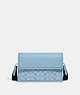 COACH®,TURNER FLAP CROSSBODY BAG IN SIGNATURE CHAMBRAY,Small,Silver/Light Blue,Front View