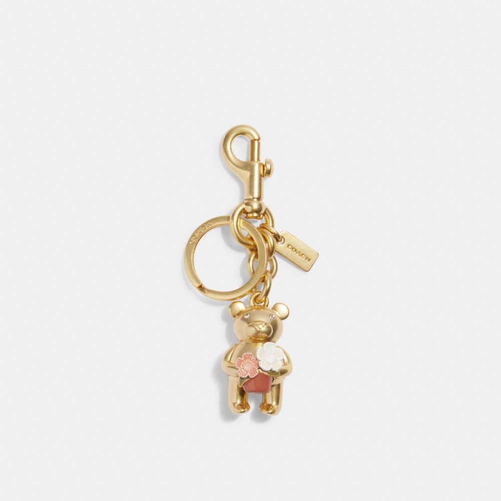 COACH®  Bear Bag Charm In Signature Canvas With Dreamy Veggie Print