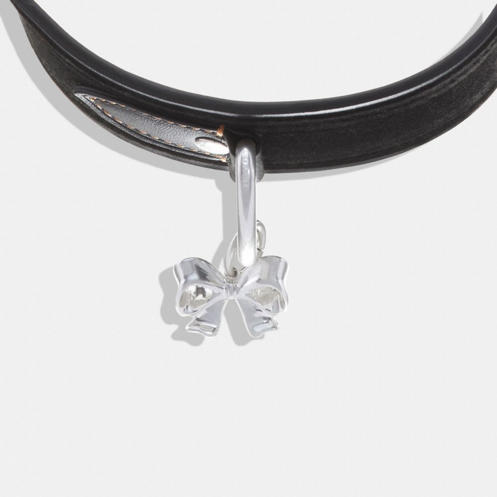 COACH®  Bow Charm Velvet Choker Necklace