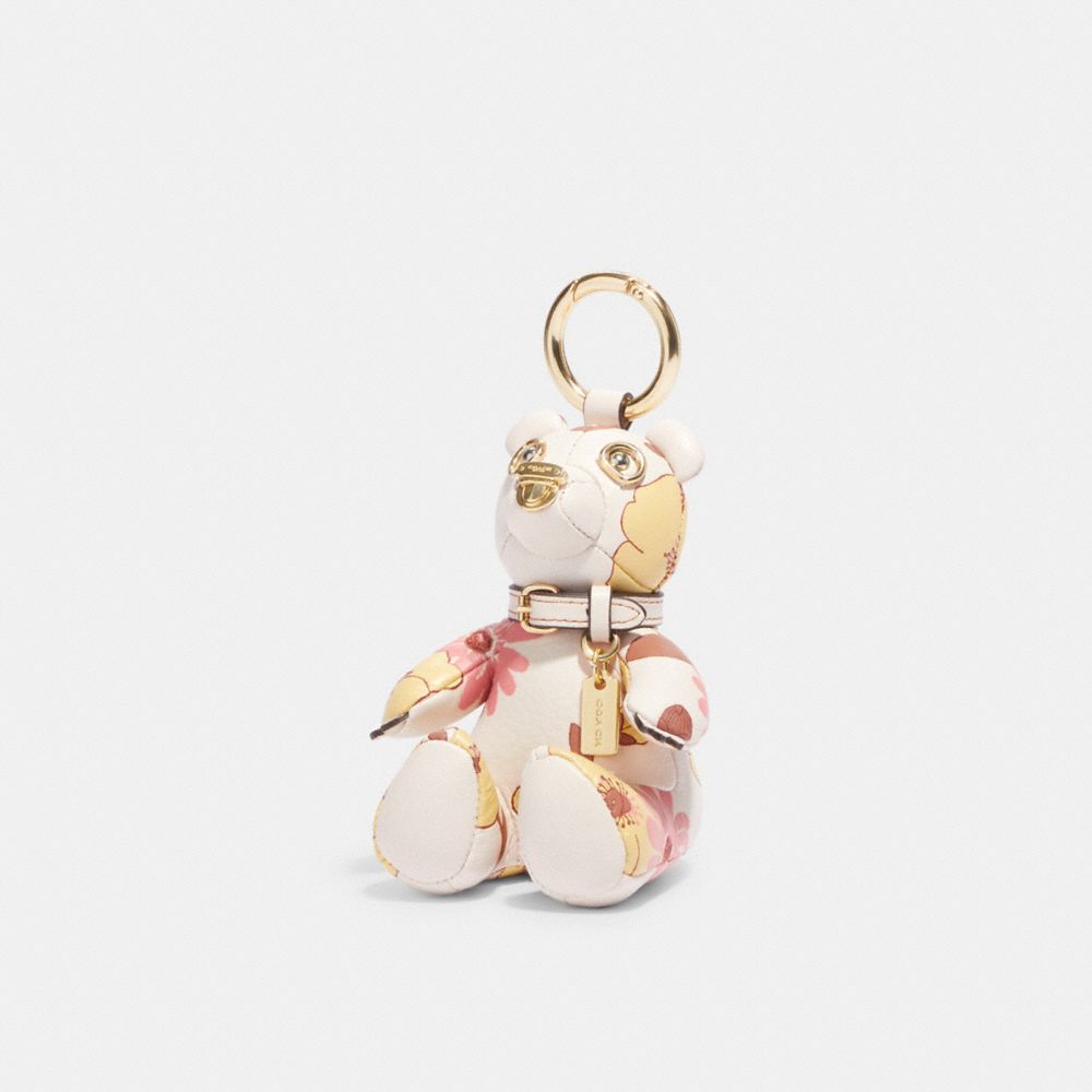 COACH®  Bear Bag Charm With Floral Cluster Print