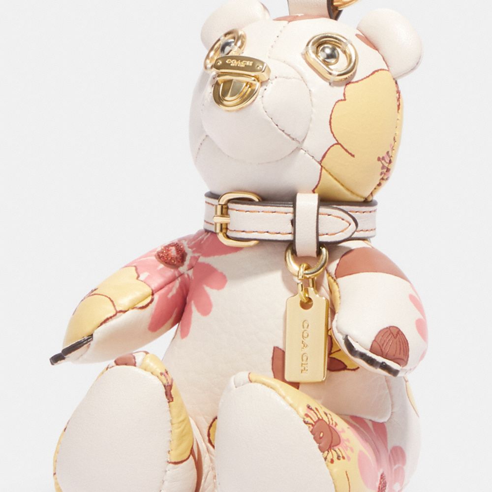 美品」コーチ COACH マルチ フローラル バッグチャーム