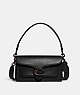 COACH®,TABBY SHOULDER BAG 26,Polished Pebble Leather,Medium,Pewter/Black,Front View