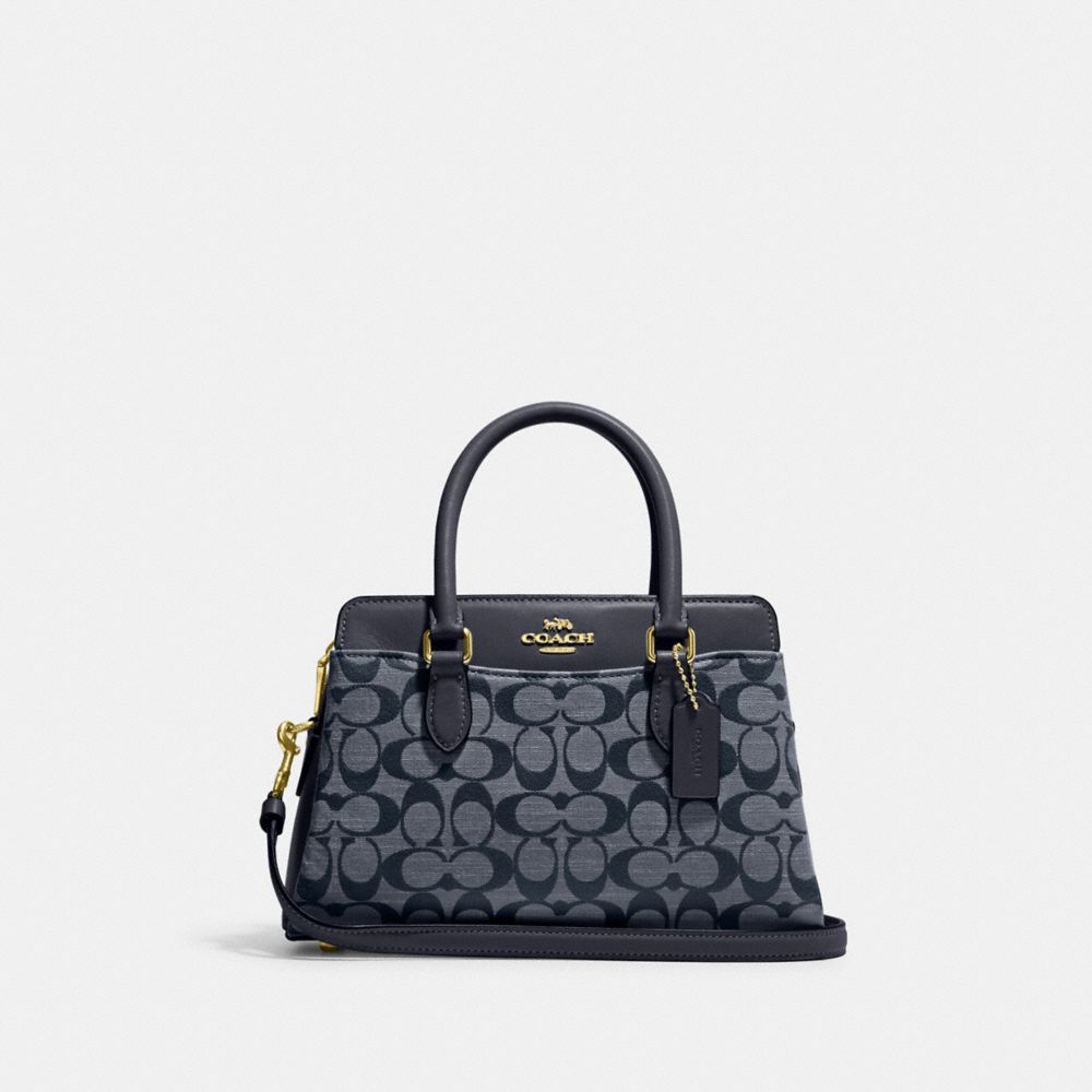 COACH Mini Darcie Carryall In Signature Chambray