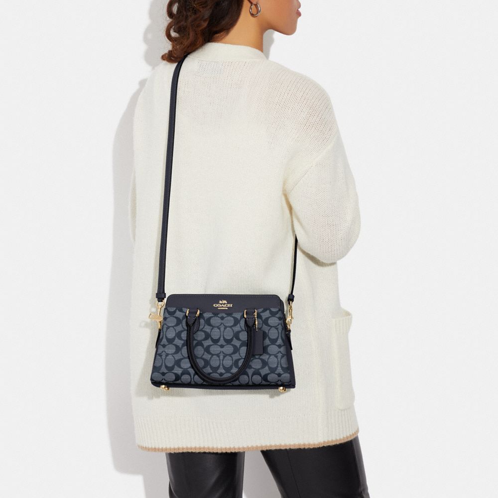 Coach Mini Darcie Carryall with Signature Canvas Detail