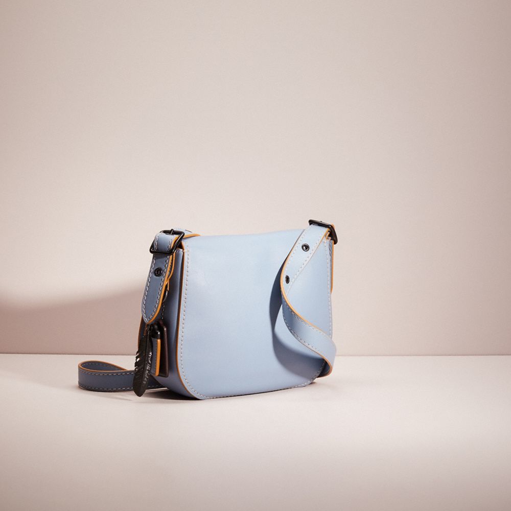 Coach Cornflower Blue Saddle Bag  Leather saddle bags, Bags, Saddle bags