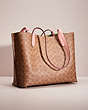 COACH®,UPCRAFTED WILLOW TOTE IN SIGNATURE CANVAS,Large,Brass/Tan/Rust,Angle View