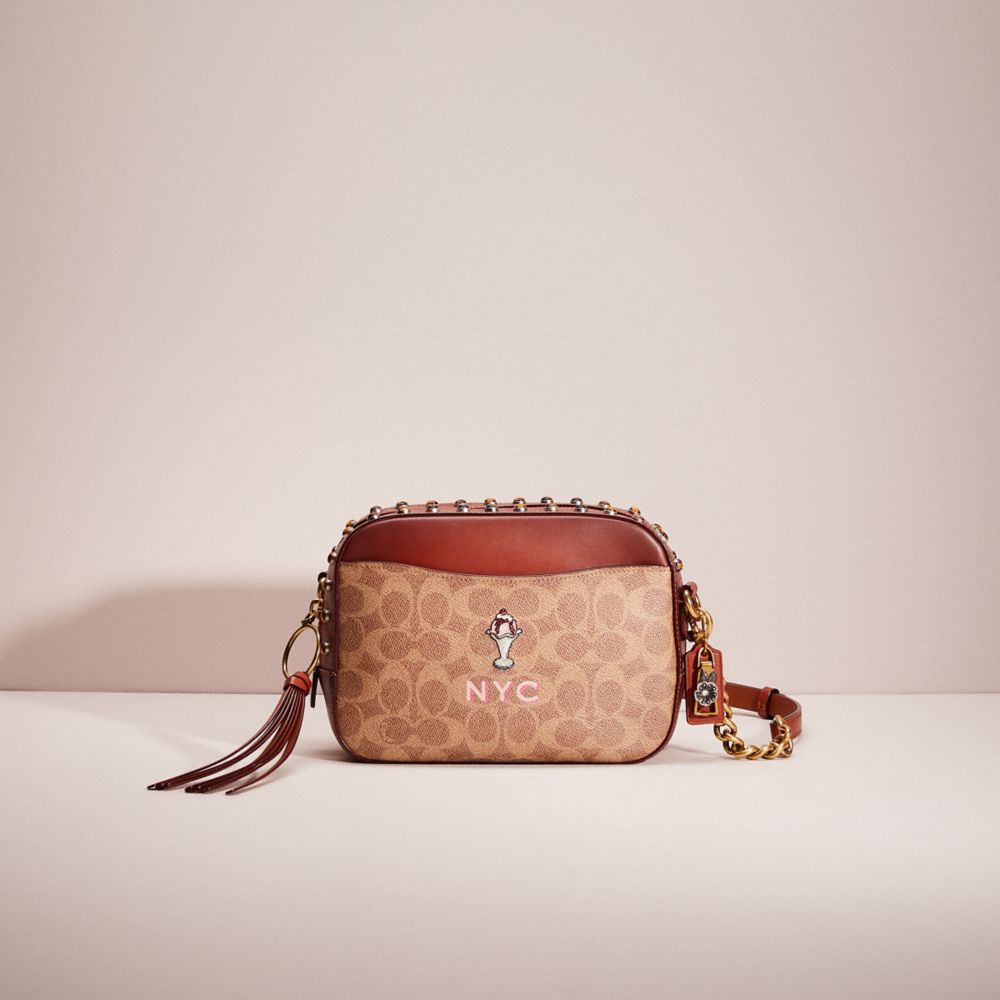 Coach canvas camera bag hotsell