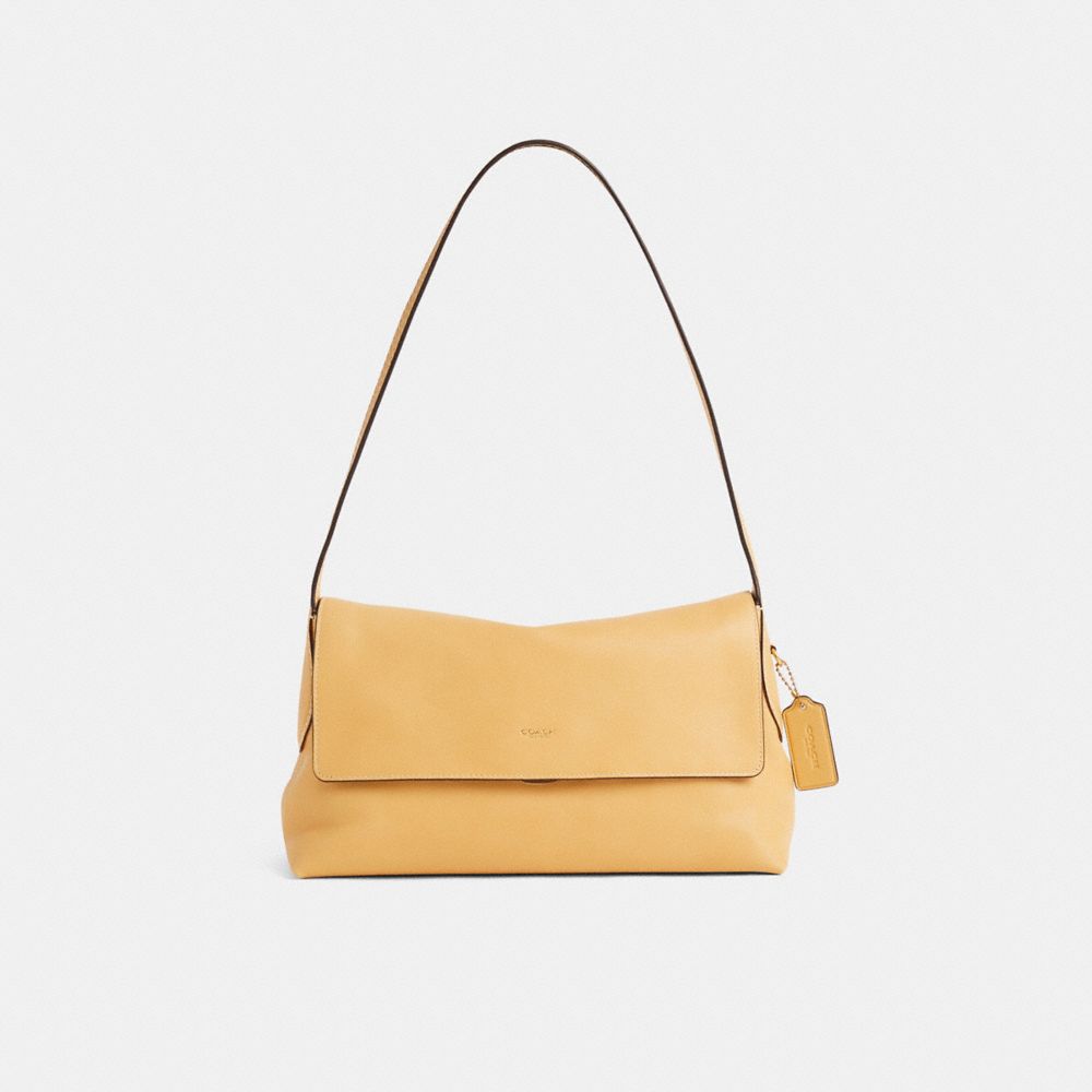 COACH®,Restored Chelsea Shoulder Bag 30,Leather,Shoulder Bag,Sustainable,Lined,Brass,Casual, Father's Day,,Front View