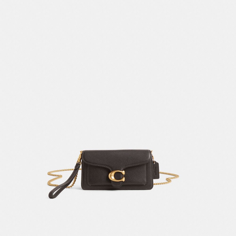 COACH®,Restored Tabby Chain Crossbody Bag 19,Leather,Clutch,Crossbody,Wristlet,Metal Material,Chain Detail,Adjustable,Sust...,,Front View