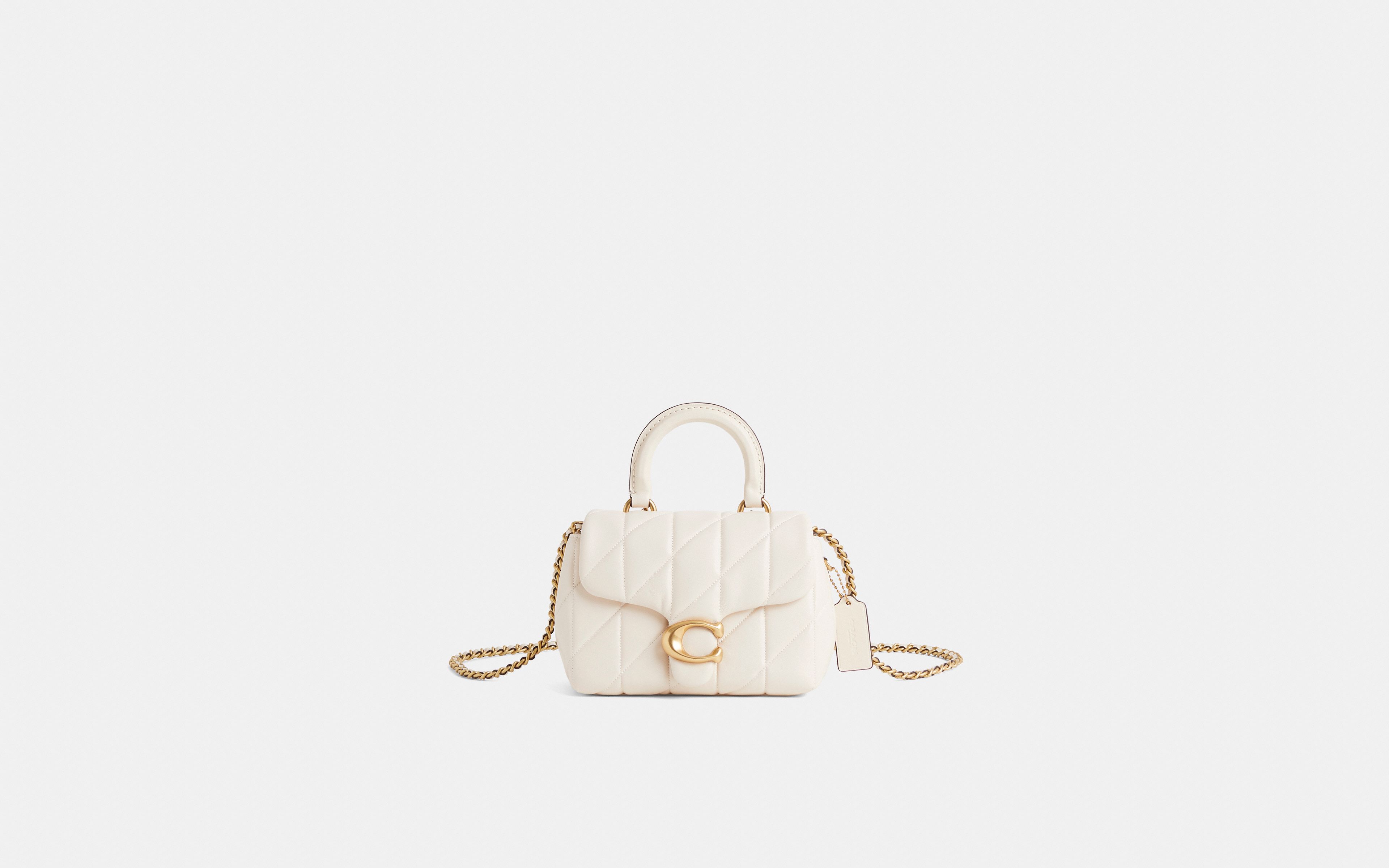 Restored Tabby Top Handle Bag With Quilting