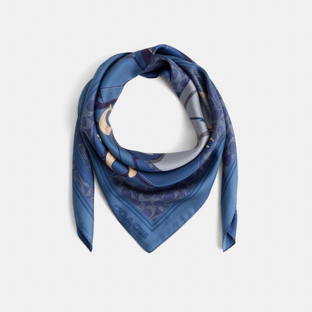 Restored Tabby Bag Print Silk Square Scarf | Accessories | Coach