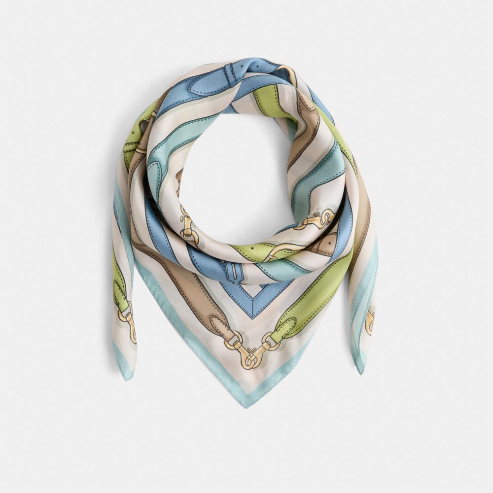 Restored Bag Strap Print Silk Square Scarf | Accessories | Coach