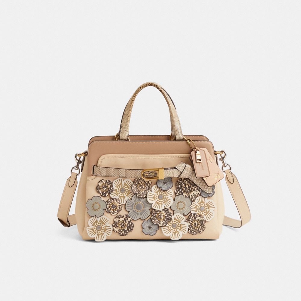 Custom Tate Carryall 29 In Colorblock With Snakeskin Detail | Bags